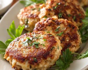 Garlic Parmesan Chicken Meatloaves Recipe PDF | Mini Chicken Meatloaf Dinner | Easy Comfort Food | Digital Download