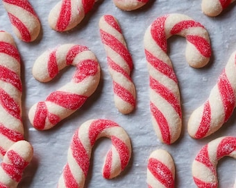 Candy Cane Cookie Recipe PDF Christmas Holiday Baking Digital