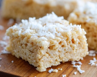 Printable Coconut Lover’s Rice Krispy Treats Recipe | Digital Download
