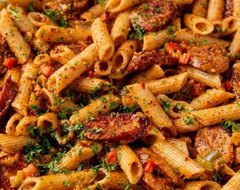 Cajun Sausage Pasta Recipe Ebook | Creamy Pasta Recipe | Easy Dinner Idea | Spicy Comfort Food | Digital Download