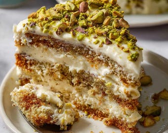 Pistachio Tiramisu Recipe PDF | Creamy No-Bake Dessert | Mascarpone Pistachio Layered Treat | Easy Coffee Ladyfinger Cake Printable