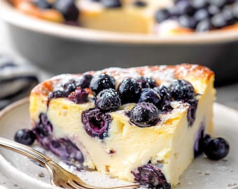 Listen While Cooking Recipe | Blueberry Cottage Cheese Breakfast Bake Digital Download