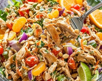 BEST RECIPE for Thai Chicken Salad | Fresh Healthy Meal | Printable Recipe | Download PDF