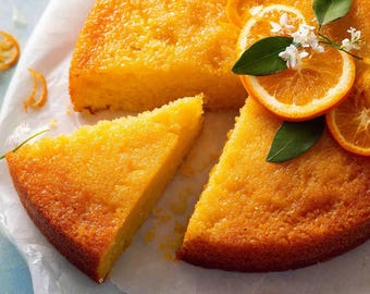 Whole Orange Cake Recipe | Flourless Almond Cake PDF | Moist Gluten-Free Dessert | Easy Orange Cake | Mediterranean Baking