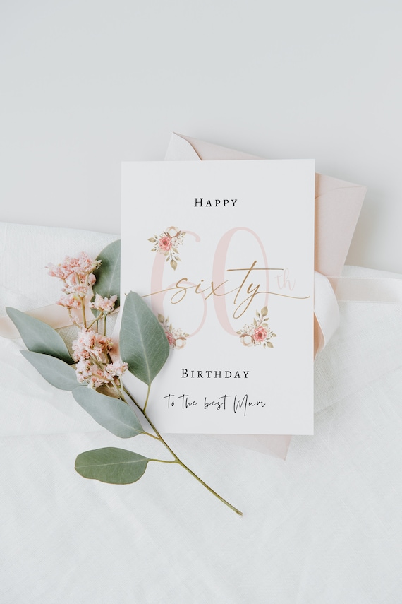 60th Birthday Card, Mums Birthday Card, Sisters Birthday Card, Nans Birthday Card, 60th Birthday, Mums 60th, Nans 60th, Sisters 60th, 60th