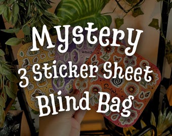 Bundel mysterieuze stickervellen: waterdichte plannerstickers voor dagboeken