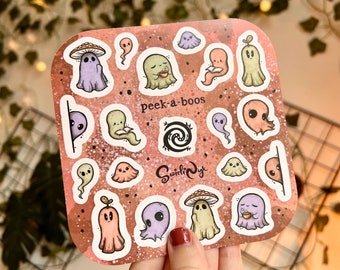 Ghost Sticker Sheet | Waterproof Halloween Planner Stickers