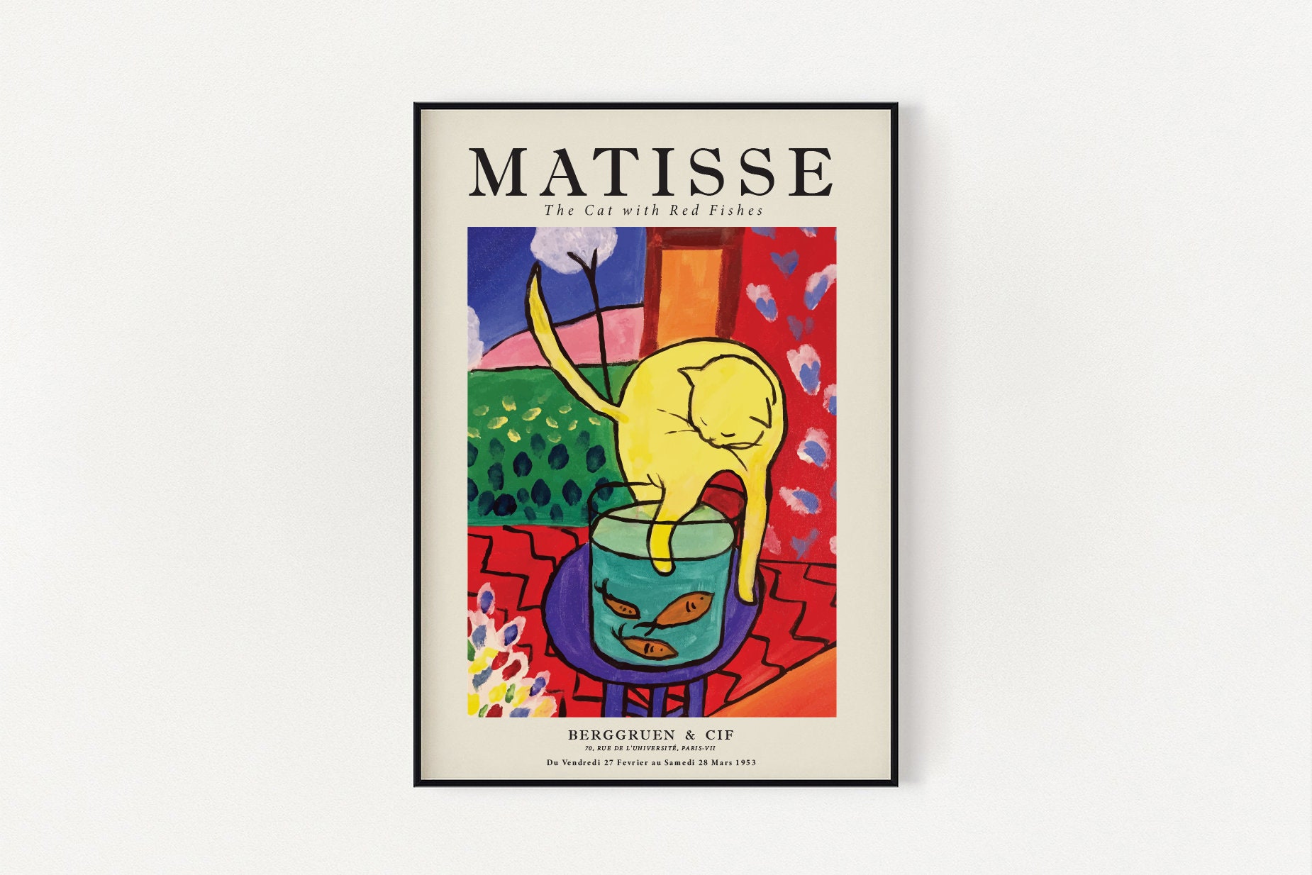 Matisse The Cat with Red Fish print Henri Matisse Poster Etsy