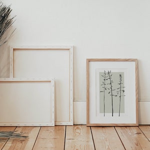 Tree Silhouette Art Print, Sage Green Printable Wall Art, Minimal Woodland Wall Art Print, Sage Green Wall Art, Nature Art Print, Home Decor image 9