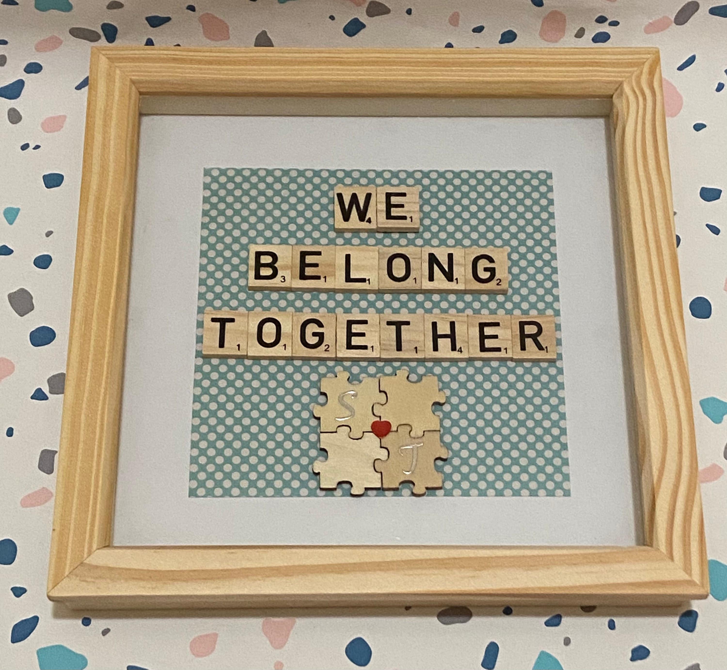 We belong together/better together frame love frame family Etsy