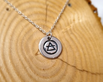 Handmade Fine Silver Alchemical Air Pendant – Recycled Silver Element Necklace