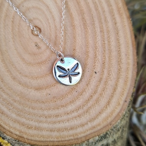 Dragonfly Pendant. Handmade from Recycled Fine Silver