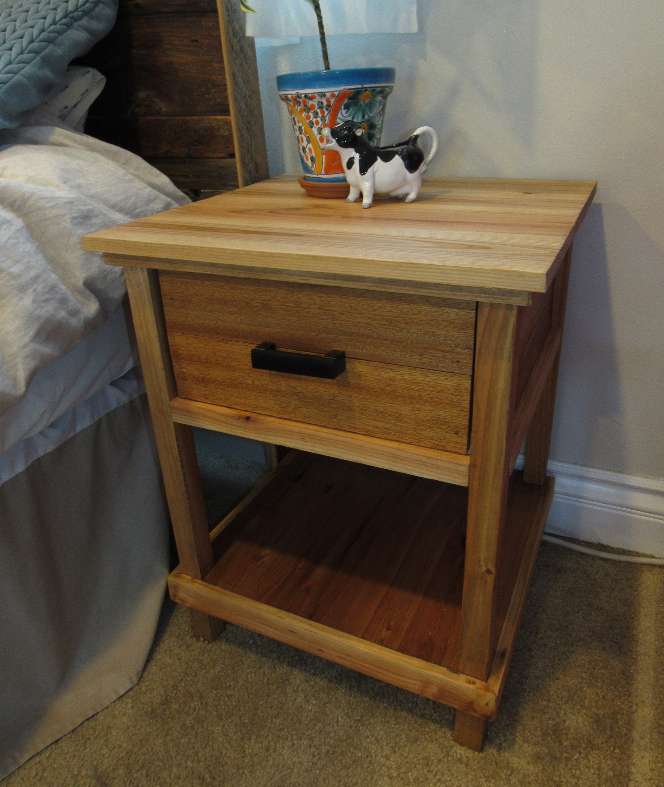 Handmade Wooden Bedside Table Etsy