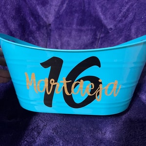 Customized Plastic Storage Basket/Buckets      Perfect for backyard party| Kids rooms | Birthday Party | Several sizes available