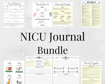 NICU Bundle: Journal and Milestone Cards *Printable*