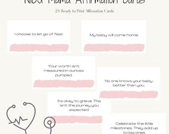 NICU Mama Affirmation Cards*Printable*