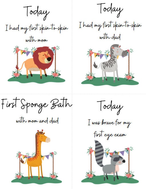 NICU Milestone Cards *printable* - Etsy