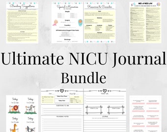 Ultimate Printable NICU Bundle: Journal, Milestone Cards, and NICU Parent Affirmation Cards