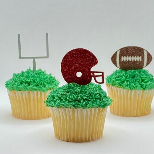 Football Cupcake Toppers Etsy