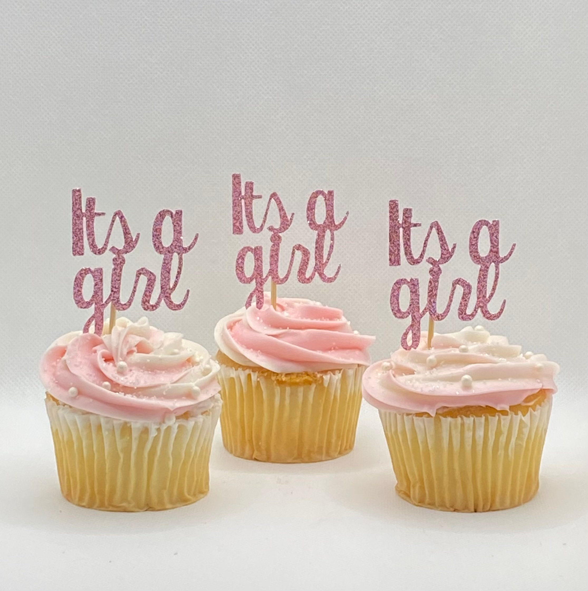 Its A Girl Cupcake Toppers Baby Shower Cupcake Toppers Its A Girl