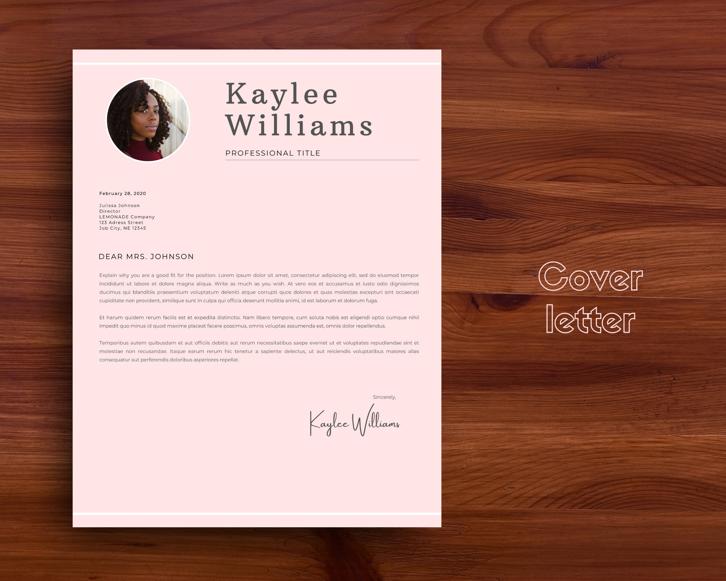 application letter for job canva