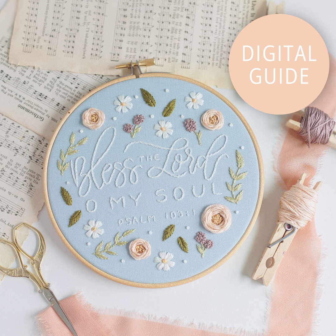 Bible Verse Embroidery Pattern – Christian Wall Art – Pattern PDF - Etsy