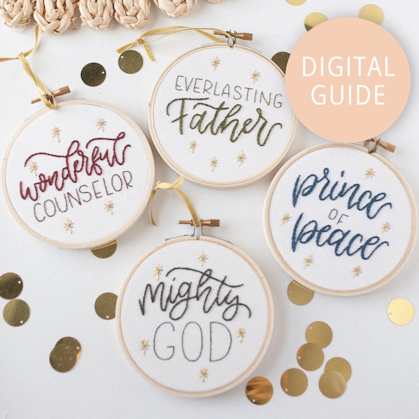 Advent Ornament Embroidery – Christian Christmas Pattern – PDF