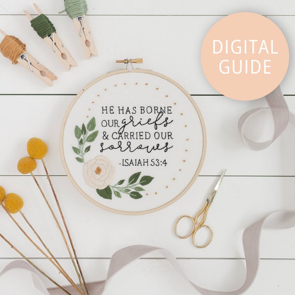 Christian Embroidery Pattern – Infant Loss Scripture – Pattern PDF