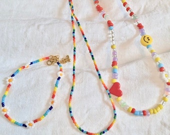 Pride Bunte Perlenkette Regenbogen Perle Miyuki Armband Geschenk für sie