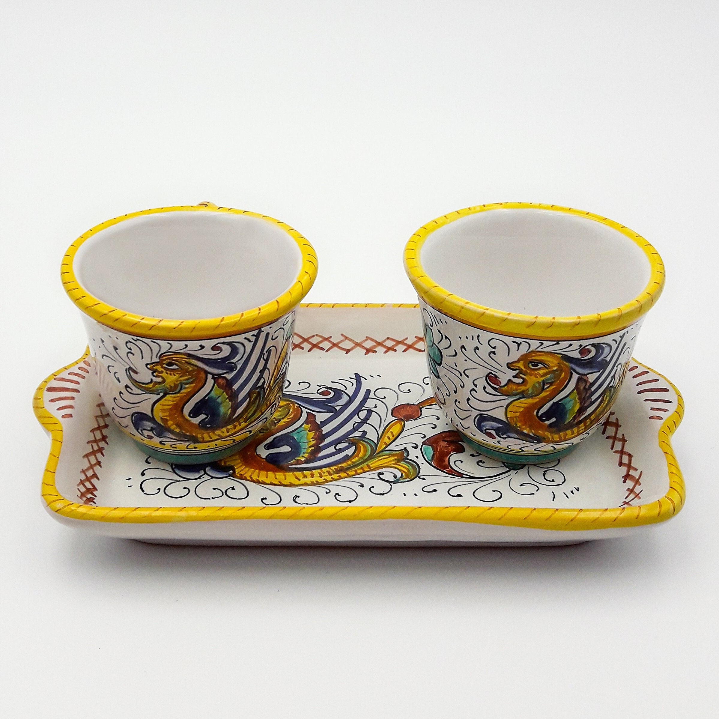 Made In Italy Espresso Cups Set Of 4 - Appunti Di Viaggio Italian Ceramic