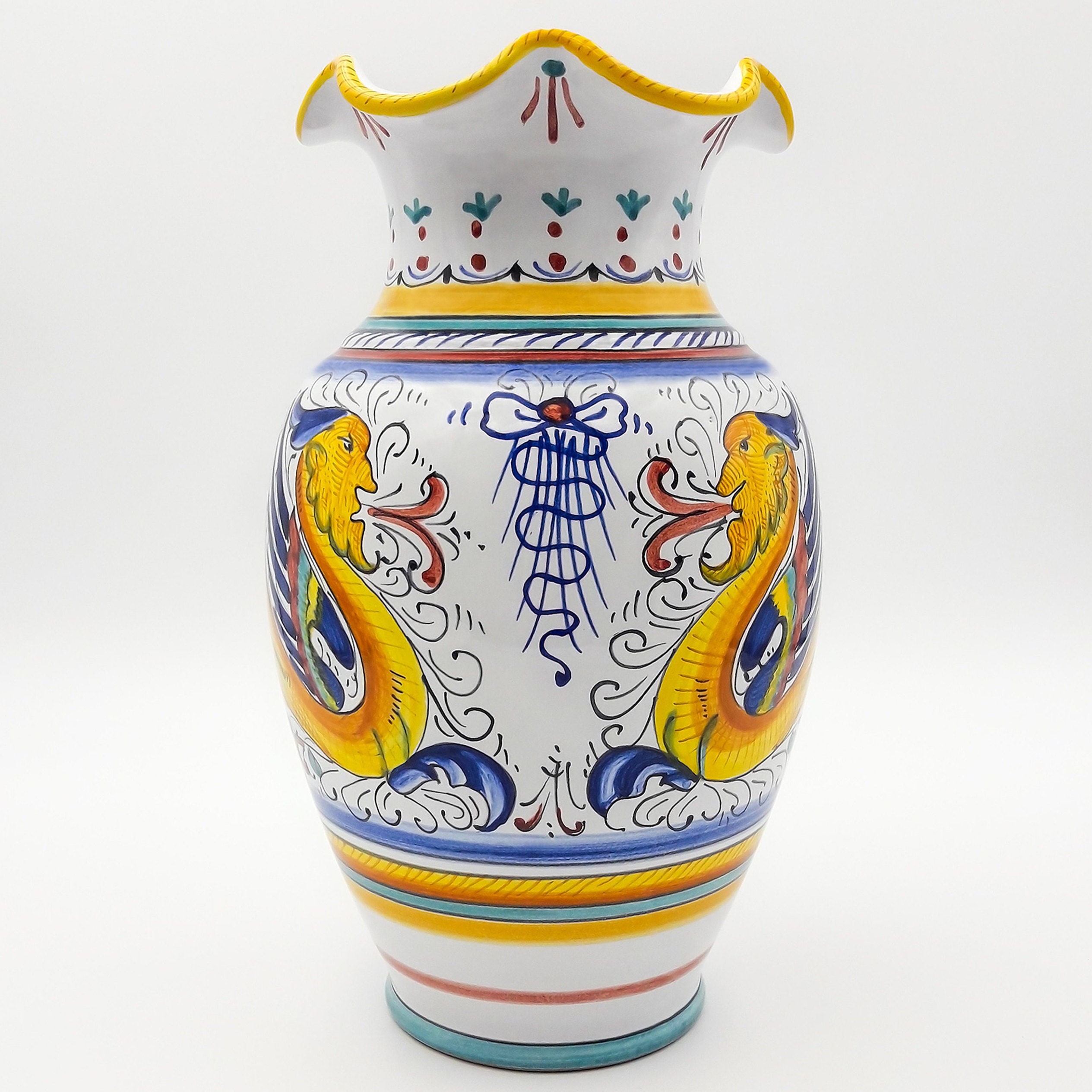 装飾花瓶 - ラファエル様式の装飾が施された花瓶 30 cm / 12 インチ