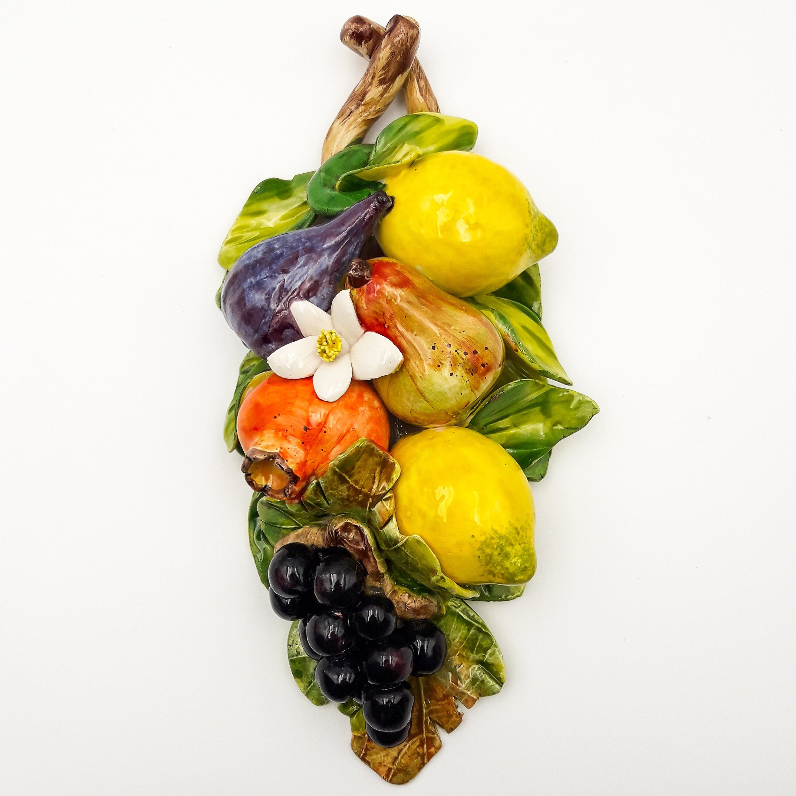 Dandat 3 Cesti Frutta Appesi A Goccia – Intrecciati A Mano In Lino Bianco, Per Cipolle, Patate E Verdure – Decorazione Bohémien Per Cucina E Dispensa (28x35 Cm)