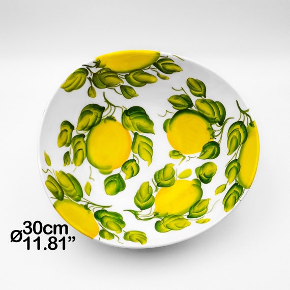 Insalatiera In Ceramica Fatte A Mano Con Decorazione Limoni – Modello M01 – 27 Cm – Artigianato Spagnolo - 5