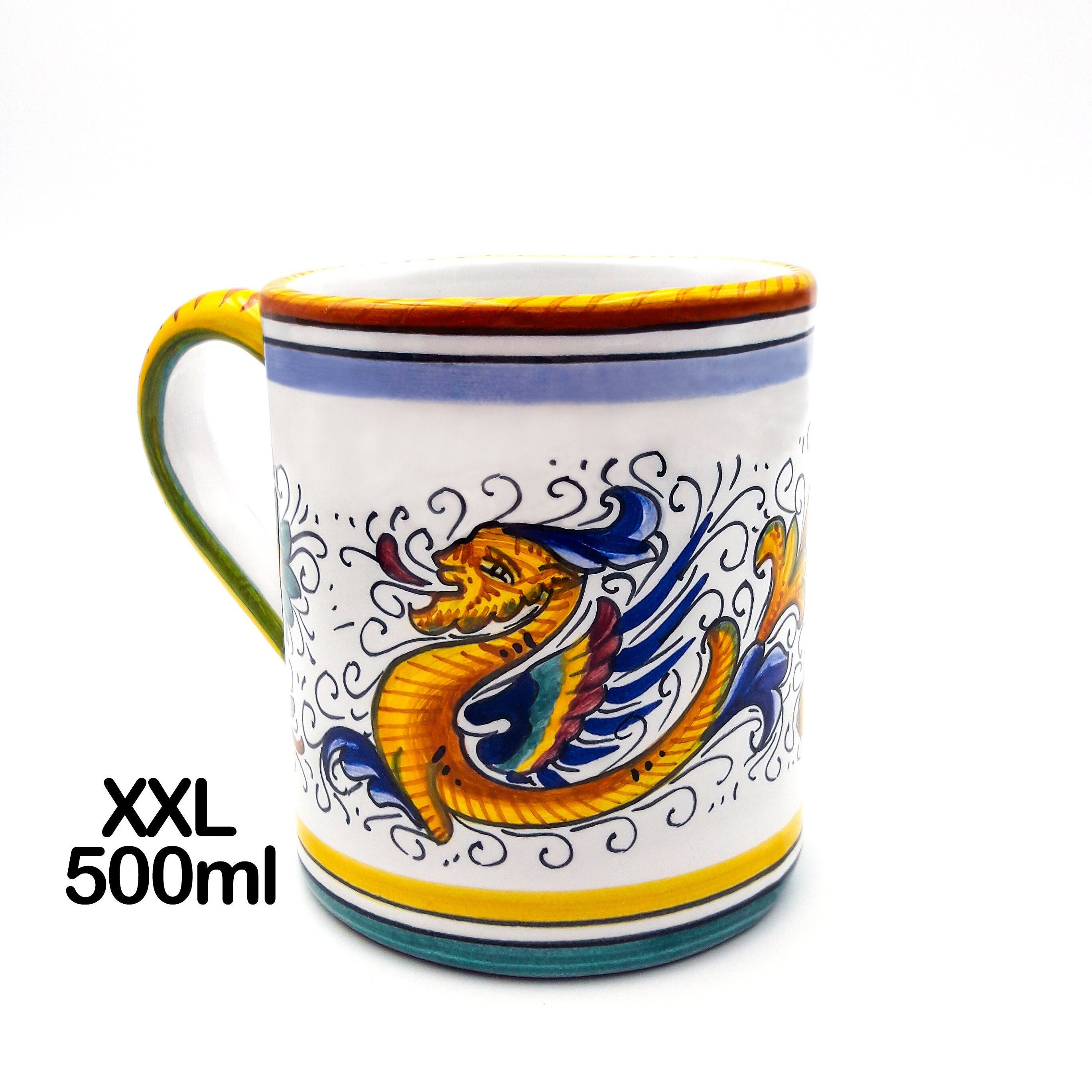 500ML Large Capacity Beer Mug Lightweight Portable Glass Mug Comfortable  Handle