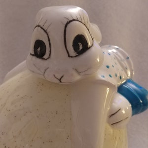 Vintage Ceramic Bunny On A Easter Egg Candy Dish With A Lid - This Is Numbered Piece, But Can&#39;t Tell The Maker - GREAT Shape - FREE Shipping