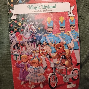 Vintage 1988 Extra Large 19" Magic Toyland Full Color Christmas Holiday Storybook From Stoneway Books - Previously Loved - FREE Shipping
