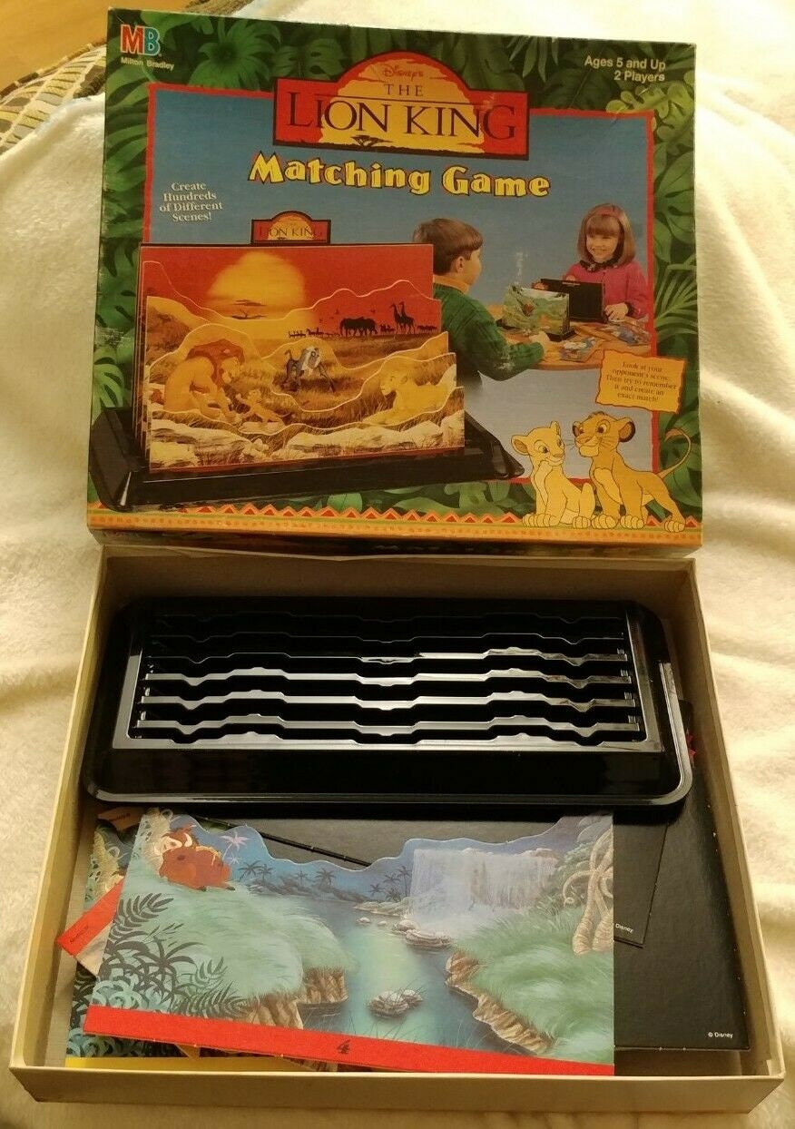 Vintage 1994 Lion King Matching Game by Milton Bradley 4427