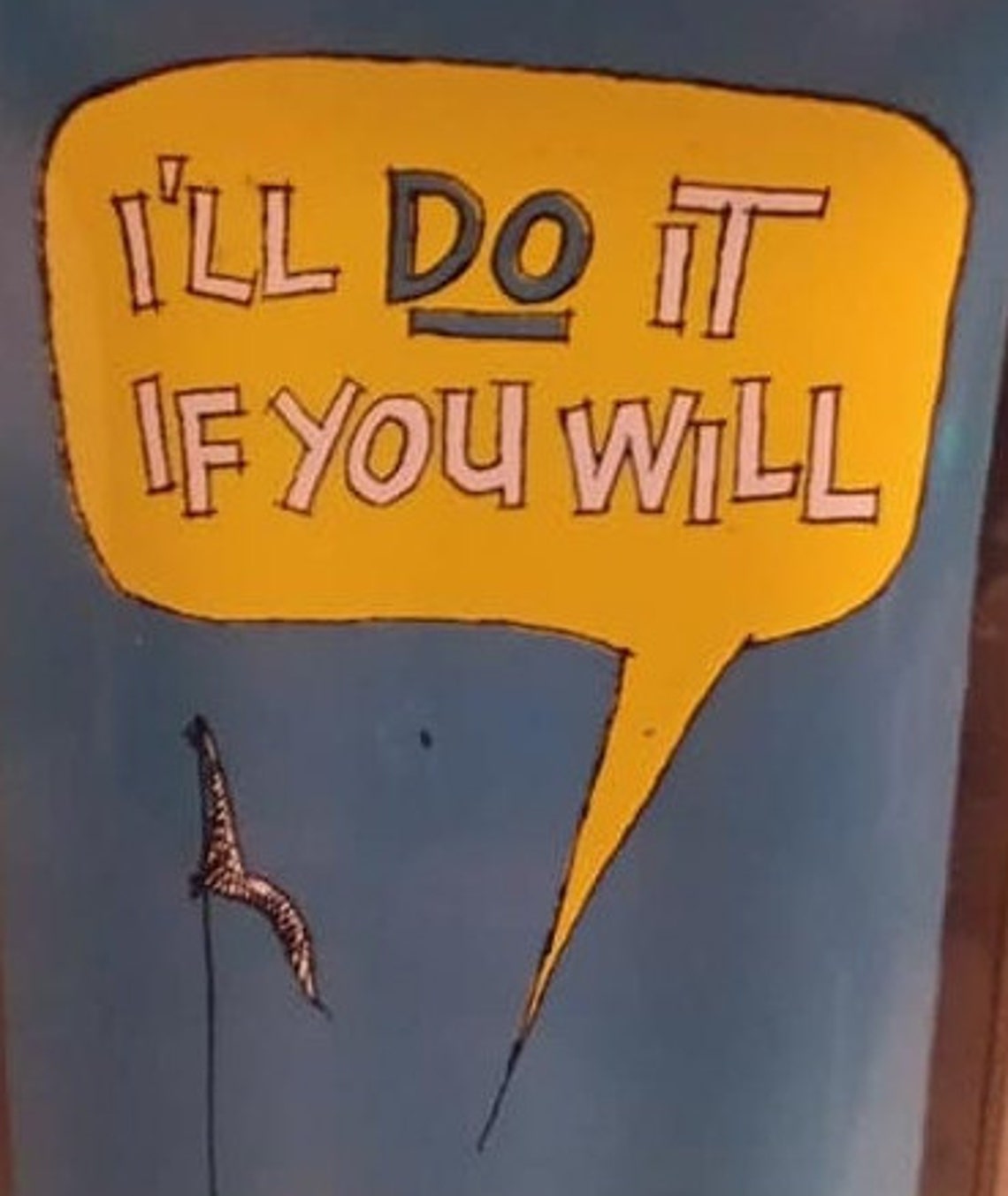 Vintage i'll Do It If You Will Blue Glass - Etsy