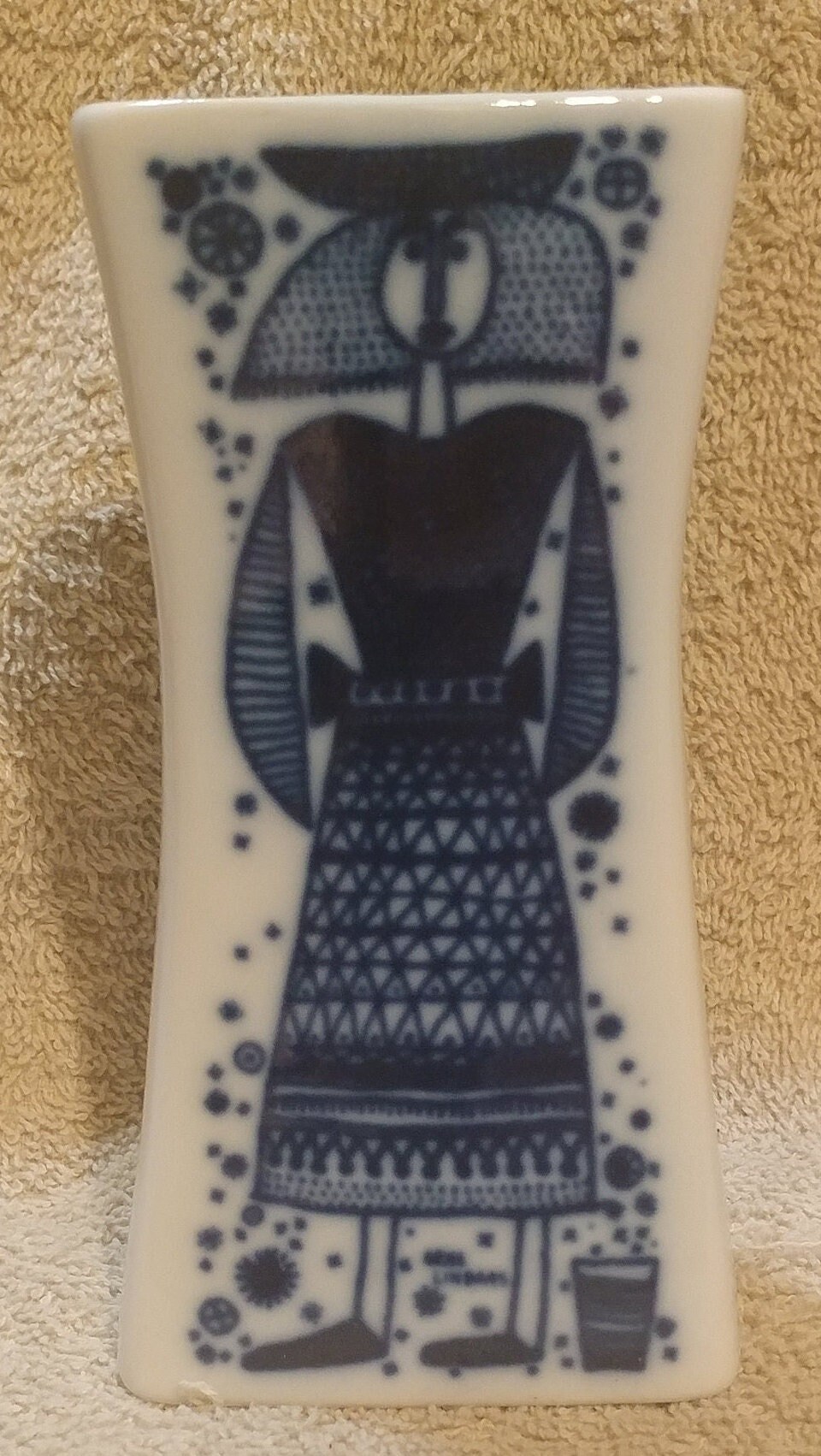 Vintage 1974 Porsgrund Norway Cobalt Blue Porcelain 5