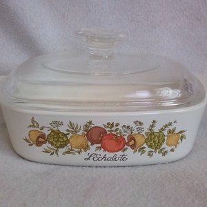 Vintage Spice Of Life 1 Quart Casserole Dish & Glass Lid - Corning Ware #A-1-B - GREAT To Complete A Set - Previously Loved - FREE Shipping
