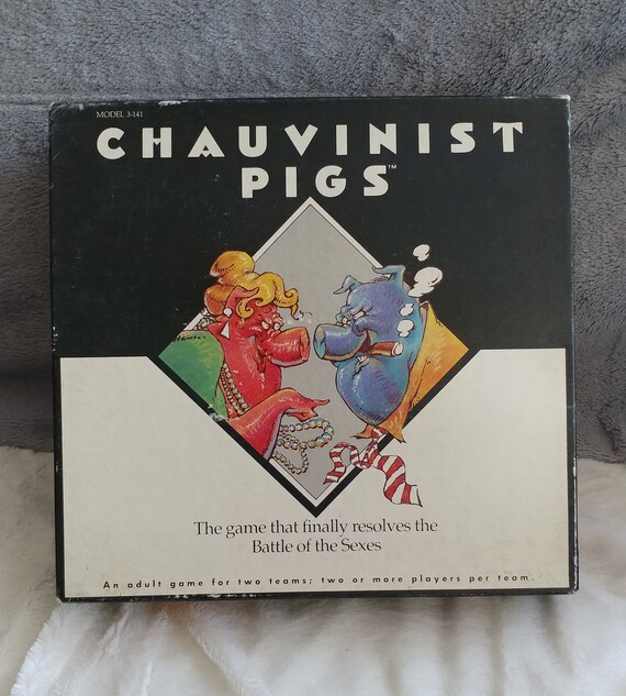 Vintage 1991 Chauvinist Pigs Board Game Tiger Games 3141 Etsy