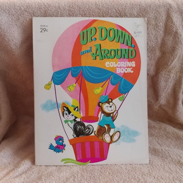 Vintage 1957 Up, Down, & Around Coloring Book From Western Publishing - Pictures By Hertha Depper - NEVER Used - VERY Retro - FREE Shipping