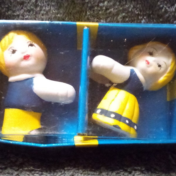 Set Of Vintage Swedish Boy & Girl Candle Climbers From Svensk Design Erro - Gently Previously Loved In Original Box - FREE Shipping