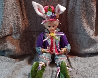 Cynthia Rowley Valentine's Day Doll Elf Girl 28 Home Decor NEW