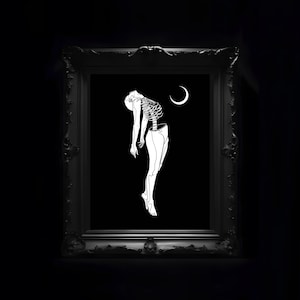 Hollowed Out Art Print  |  gothic, alternative, pastel goth, dark bones