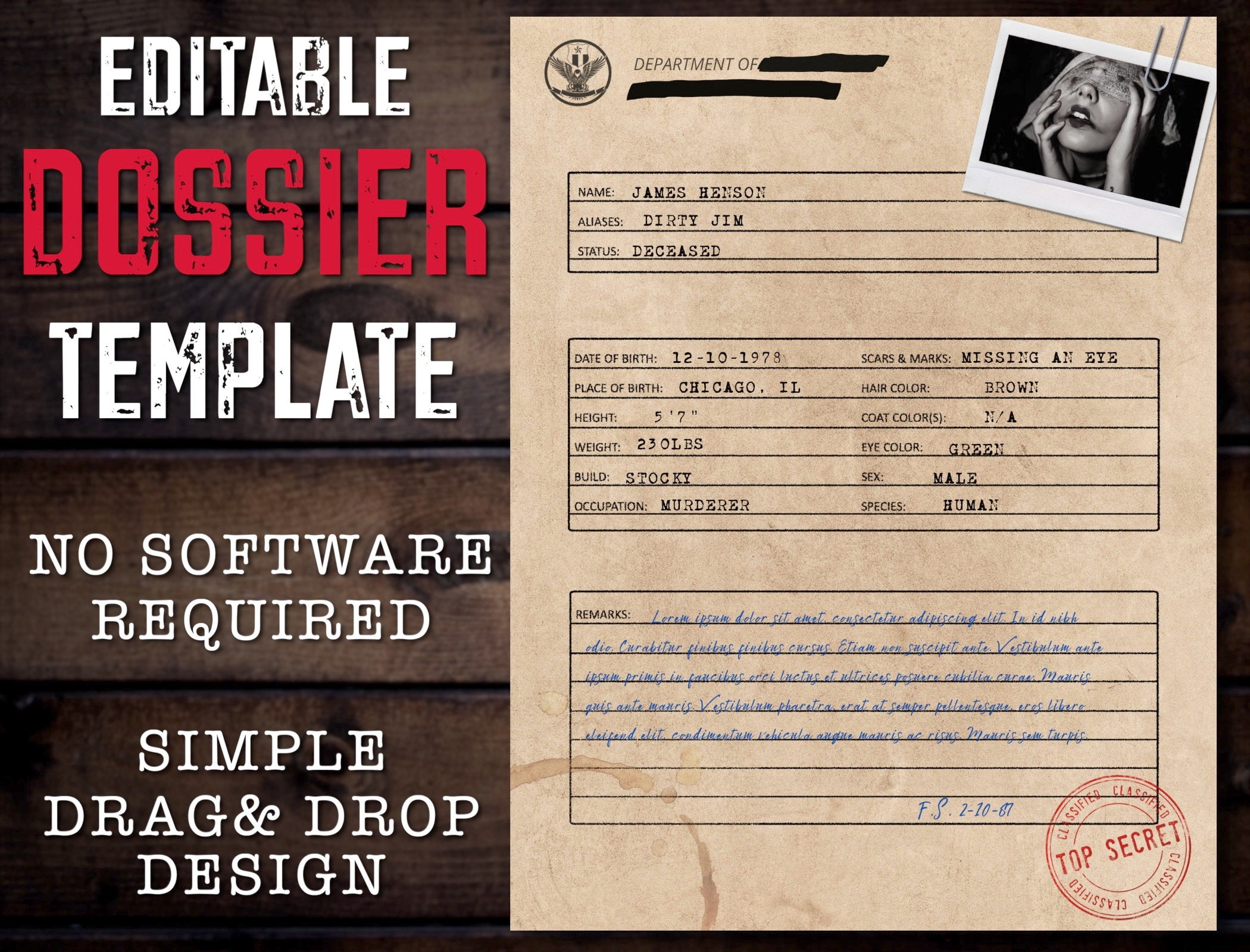 Template No Software Required Edit - Etsy