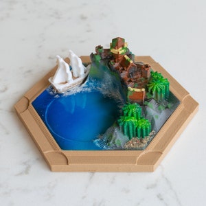 3D Print Pirate Lair Tile for Catan Explorers & Pirates