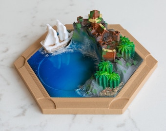 3D Print Pirate Lair Tile for Catan Explorers & Pirates