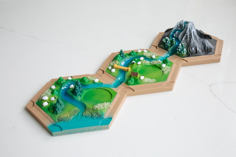 3D Printed Catan Boards for Scenario - the Rivers of Catan - Etsy