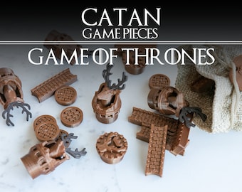 3D Print Catan Game Pieces Game of Thrones Themed